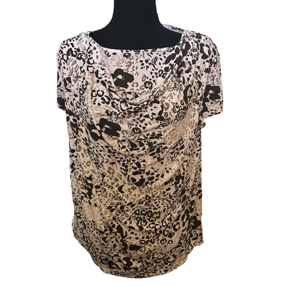 Chicos size 3. Knit top. Has soft cowl type neckline
